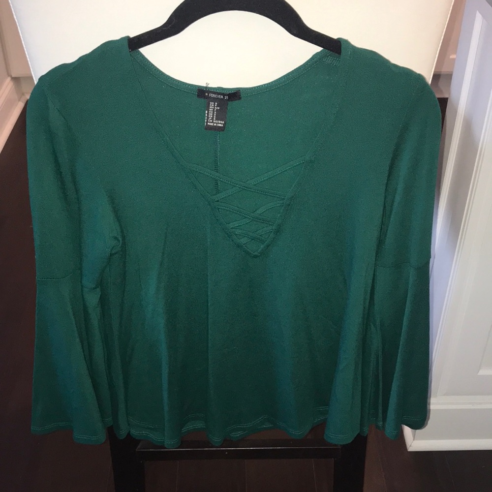 Emerald green shirt f21